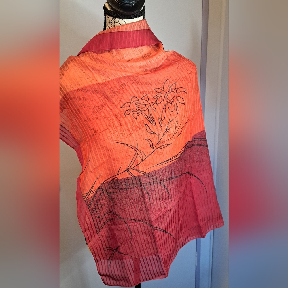Scare red and orange scarf made in italy 🇮🇹